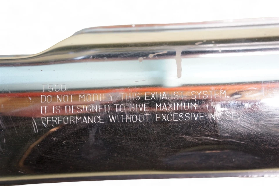 Suzuki T500 T 500 1972 Twin Titan *2216B tubos de escape silenciadores Foto 2 de 4