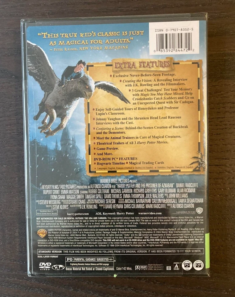 Harry Potter/Prisoner of Azkaban - Special 2-DVD Set (2004) NEW! STILL SEALED!! - Image 2 of 2