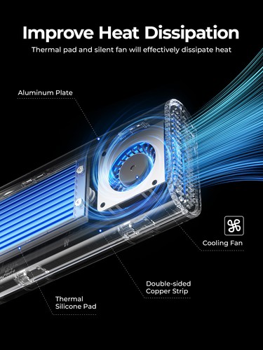 ORICO 40Gbps M2 NVMe SSD Gehäuse Case mit Lüfter kompatibel mit Thunderbolt 3/4 - Bild 58 von 67