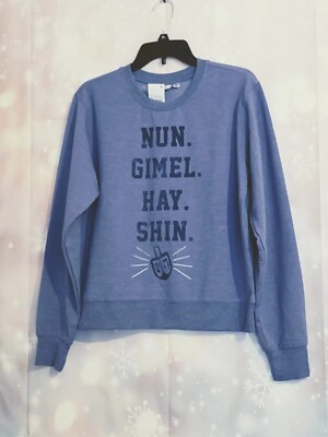 DOE BRAND BLUE LETTER SWEATSHIRT JUNIORS SIZE  L
