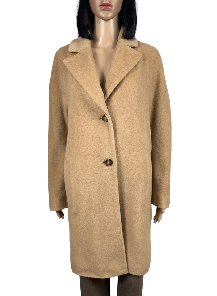 Marc Cain Alpaca Wool Camel Coat size 1 - Image 3 of 4
