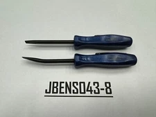 Snap-on Tools NEW 2pc POWER BLUE 5" Length Straight Bent Mini Pocket Prybar Set