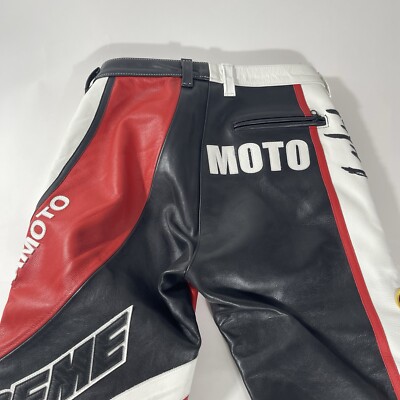 Supreme Tekken Yohji Yamamoto Vanson Leather Pants Size 32 Red