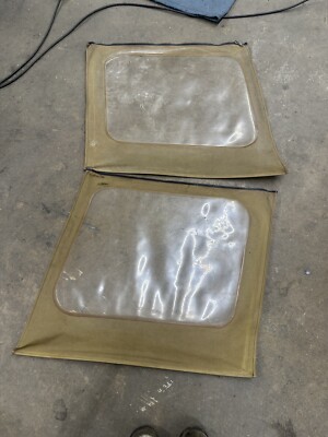 Jeep YJ Wrangler soft top side windows Bestop tan spice 87-95 