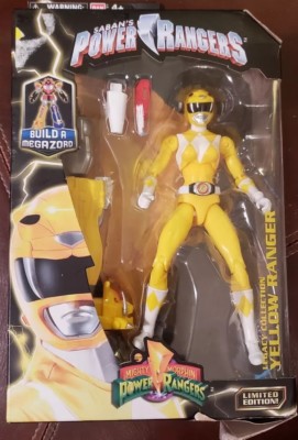 Power Rangers Mighty Morphin Legacy Build A Megazord Yellow Ranger 6.5 Action Fi