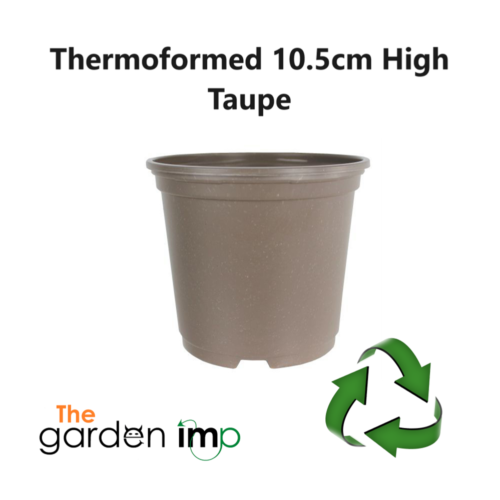 Plant Pots Plastic 10.5cm Taupe Round Full 9cm Deep Seed Flower Pot Recyclable♻️ - Picture 1 of 7