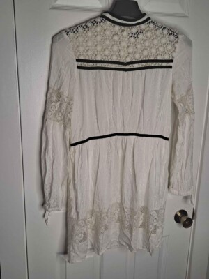 white christmas dresses Suzie Kondi Chryssi Dress in Crochet in Cotton | White