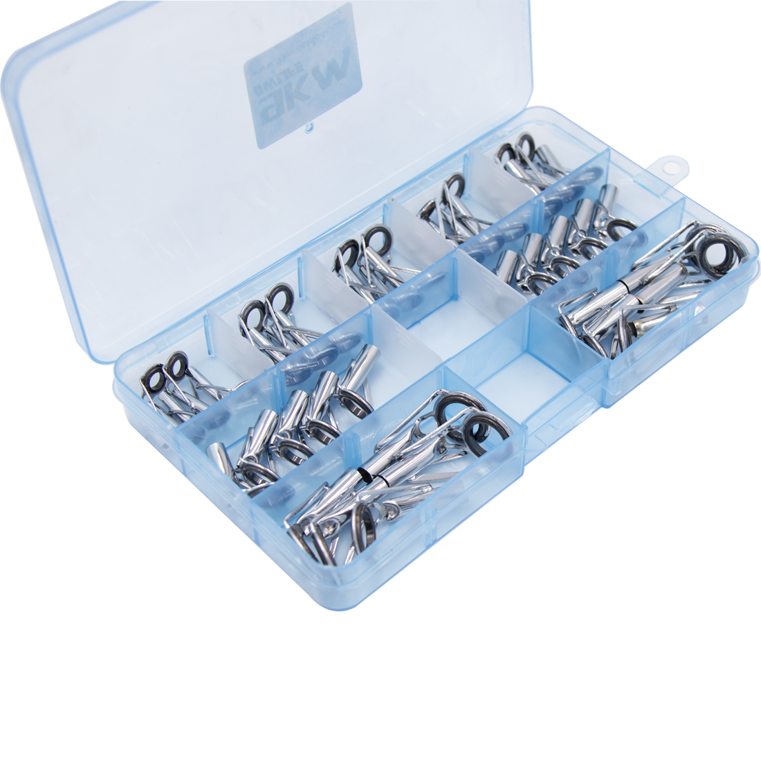 9KM 45pcs Sea Fishing Rod Pole Guide Tip Top Ring Eye Repair Kit