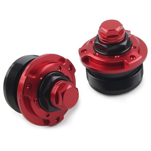 2x Regolatore Ammortizzatore Forcella Anteriore 47MM per YAMAHA R15 V3 2017-19 Moto Rosso - Foto 4 di 6