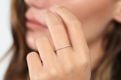 Diamant Memory Goldring 60 Brillanten 0,30 Karat  585er 14K WEISSGOLD Wert 1100 