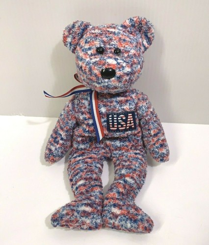 Ty beanie babies 2000 USA Bear NO TAG GENTLY USED