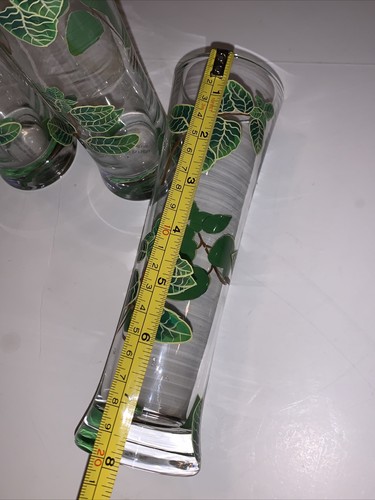Set 4 bicchieri MOJITO dipinti ad arte bicchieri alti da bar nuovi come nuovi - Foto 3 di 5