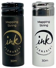 2X100 Ft Bottles Black and White Premium Pre-Inked Mapping String Eyebrow PMU
