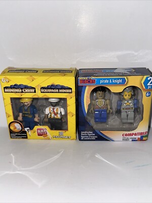 Block Tech Figurines Assorted Brand New 2 Boxes 4 Figurines