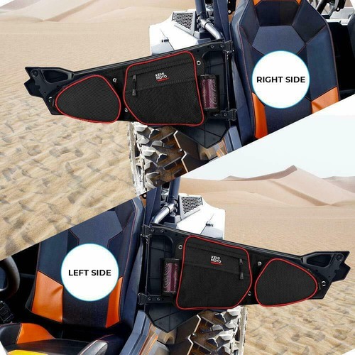 Front Side Door Storage Bag w/Knee Pad For Polaris RZR XP 4 1000 Turbo RZR 900 - Picture 4 of 12