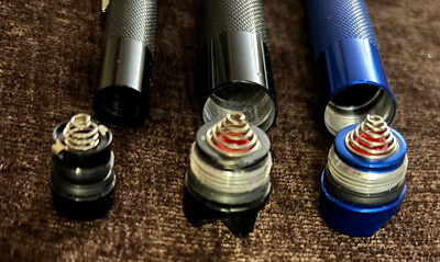 LOT 3 Mini MAG LITE Flashlight USA 2x AA & 1x AAA Black Blue