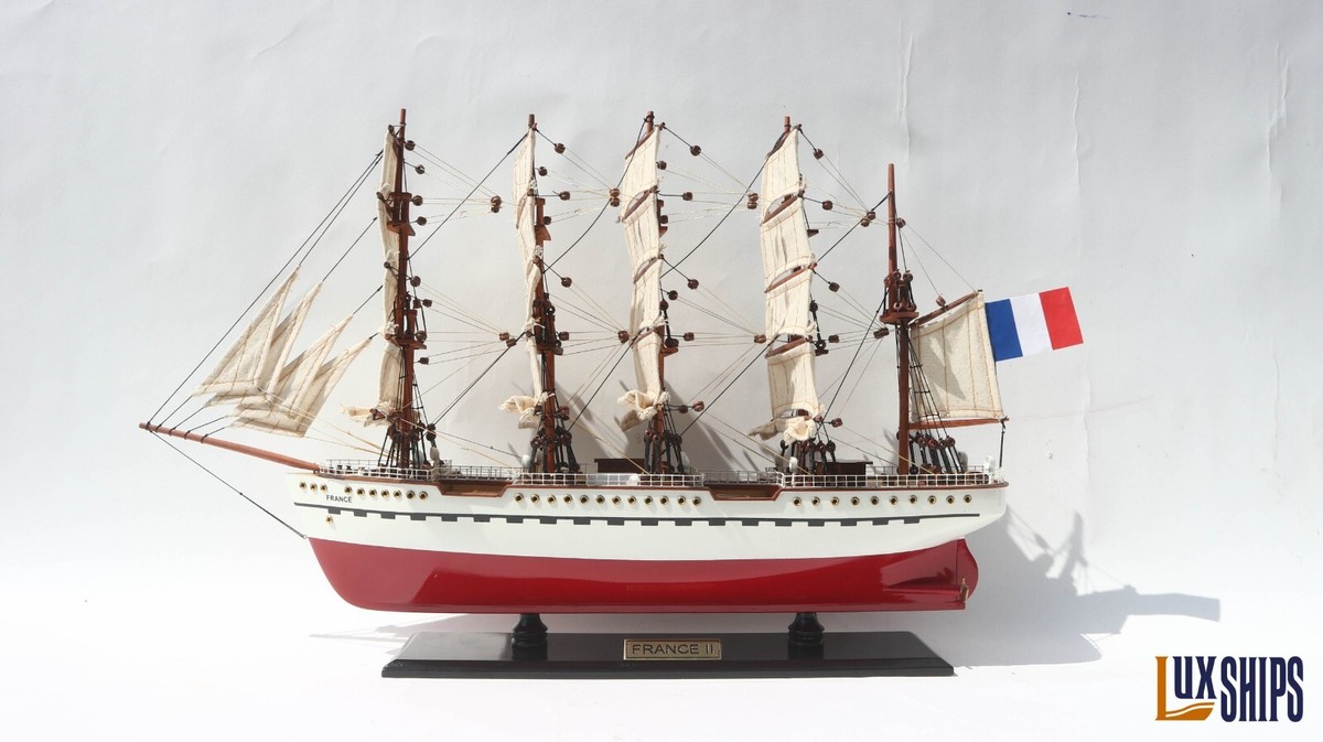 帆船模型　FRANCE Ⅱ フランスⅡ　船　モデルシップ　職人手作り　舟　軍艦 France II Ship Model - Tall Ship | eBay