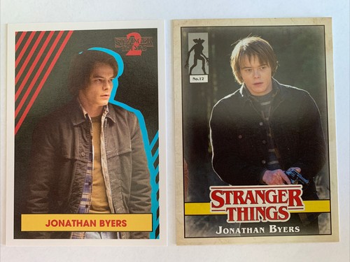 Tarjeta y pegatina de personaje de Stranger Things Jonathan Byers No. Netflix 12 y CS-10