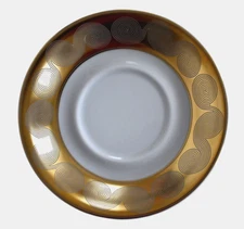 NEW IN BOX ROSENTHAL "IDILLIO PERSIS" Gold/White Porcelain 1-PIECE COFFEE SAUCER