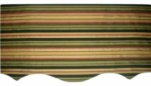 Ellis Mateo Montego Stripe Reverse Giacobino Floreale Waverly? VALANCE Nero 35X14 - Foto 2 di 6