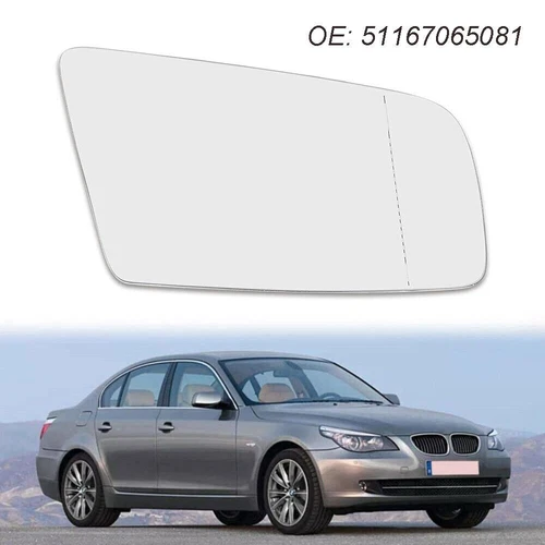 Right RH Side Rearview Door Mirror Glass Heated For 2003-2010 BMW 550i 525i Qyja