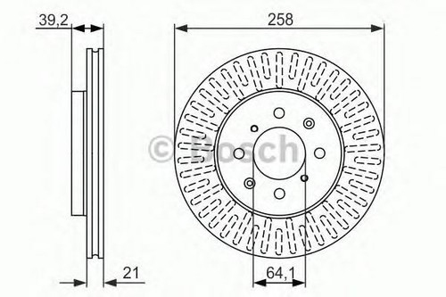 2 x NEW FRONT AXLE BRAKE DISCS SET BRAKING DISCS PAIR QUALITY BOSCH 0986479594 - Picture 2 of 5