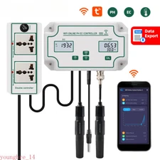 WIFI Online PH EC Meter Conductivity Temp Water Quality Tester Controller 