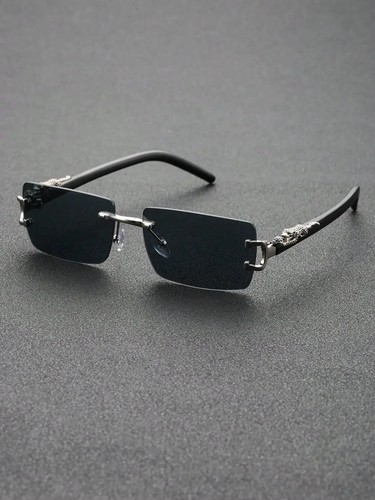 Lunette de Soleil Luxe Mixte Tendance Monture Sans Cadre Verres Fumés PC Neuve - Picture 6 of 30