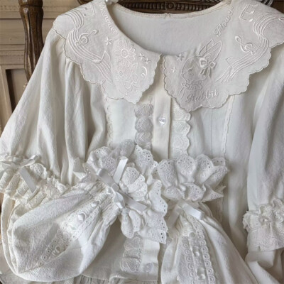 Japanese women Kawaii Lolita Girls Tops Ruffles Blouses School Shirts