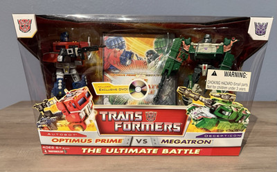 Transformers The Ultimate Battle Optimus Prime vs Megatron w/ Exclusive Dvd New