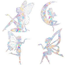 8 Pieces Fairy Window Decals for Bird Strikes - Anti-Collision Clings to Save...