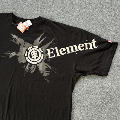 Element Shirt Mens XL Black Tree Logo Graphic Skateboard Streetwear Vinatge DS