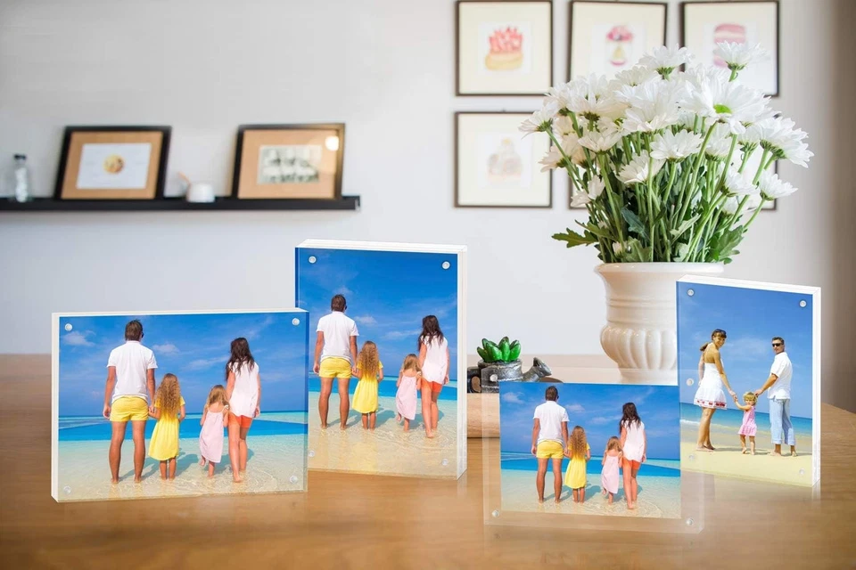 7"X5" Acrylic Picture Frame-Display 7"X5" Picture 2cm Thick Unframed Photo Frame - Image 3 of 4