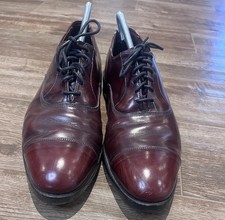Allen Edmonds Park Avenue Oxfords Men s 12 Burgundy Leather Cap Toe 5675 Shoes