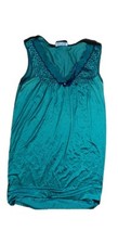 Vanity Fair Green Sleeveless Slip Nightgown Petite XS Length 47"