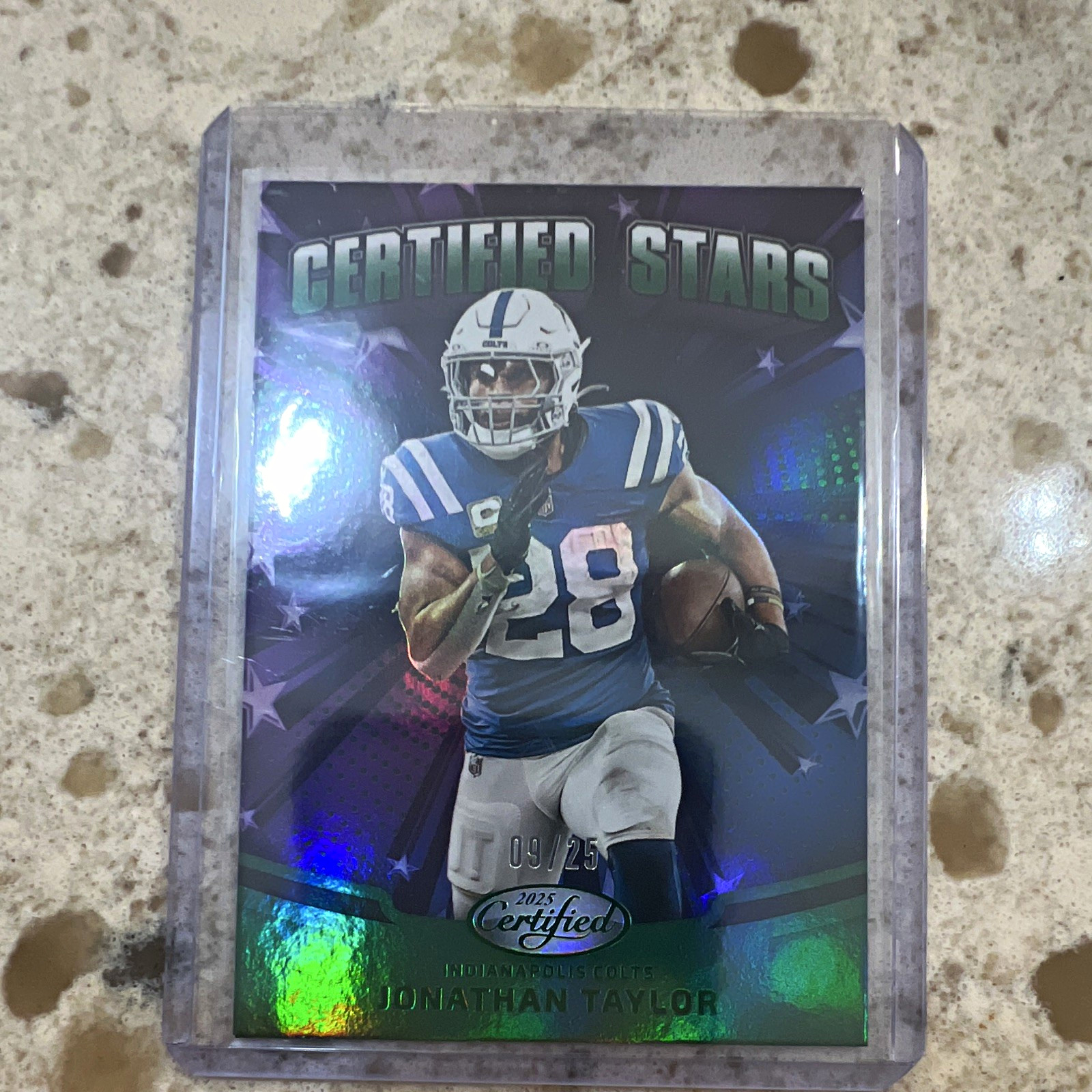 2025 Panini Certified Jonathan Taylor Mirror Green CST-JTR 9/25 Colts