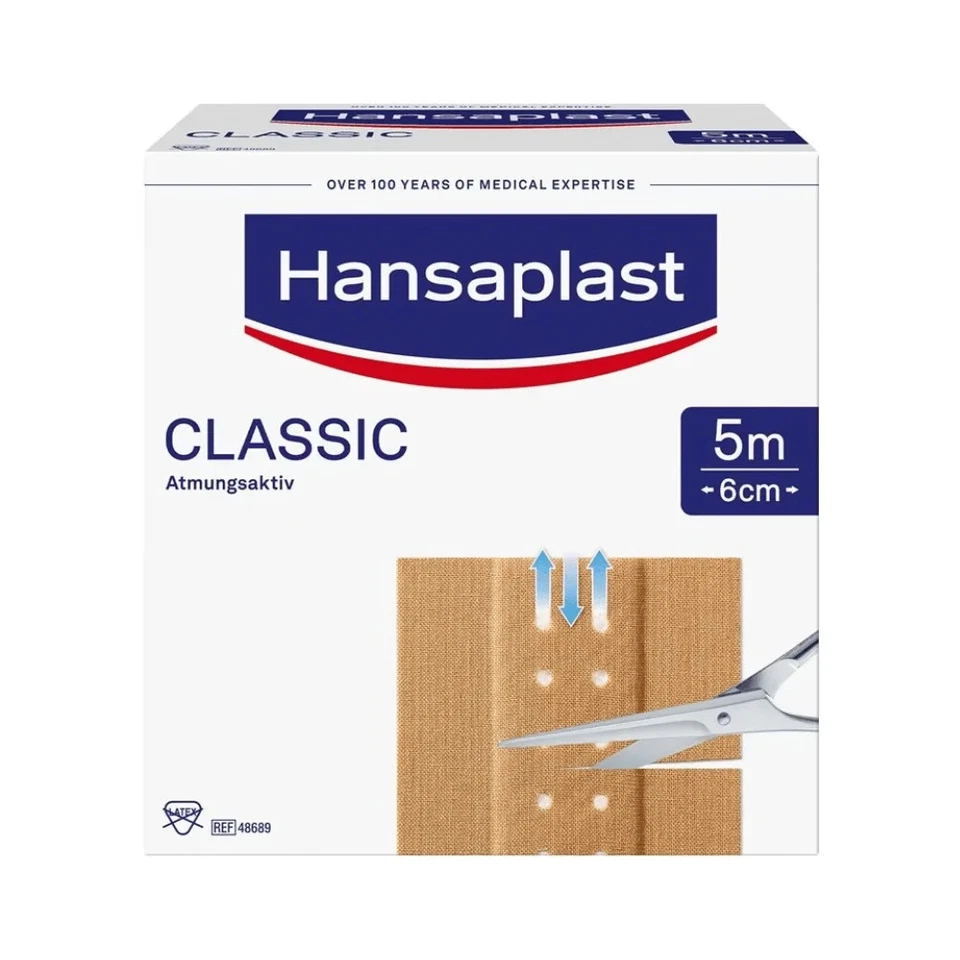 Hansaplast Classic Pflaster - 5 Meter - 5 m x 6 cm | Packung (5 m) - Bild 1 von 1