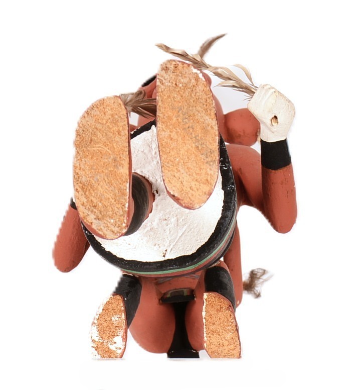 Hopi Kachina 2 Piggyback Kooyemsi or Mudhead Dolls ca 1960-1970