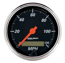 Autometer 1487 Designer Black Speedometer 3-18 120 Mph Electric