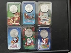 (6)  1 Oz American Eagle Silver Dollar “Merry Christmas” Uncirculated