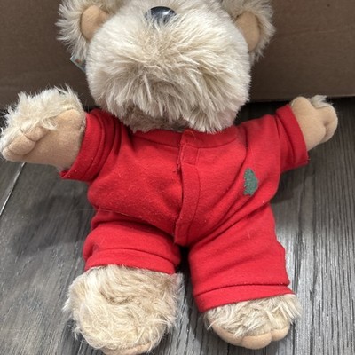 Vintage 1985 Heartline Snuggables Holiday Baby Bear Plush Toy Animal. 10  W/ Tag
