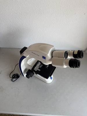 Carl Zeiss Primo Star Microscope w/ 4x 10x 40x 100x Objectives