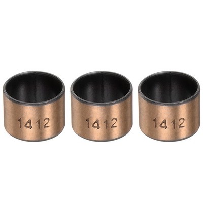3pcs Sleeve Bearings 14mm Bore x 16mm OD x 12mm Length Wrapped Oilless Bushings