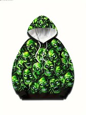 Skull Pattern 3D All Over Print Hoodie - Adults Youth