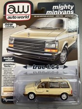 Auto World 1987 Plymouth Voyager Van :64 scale model cream/bronze rel 2B 6