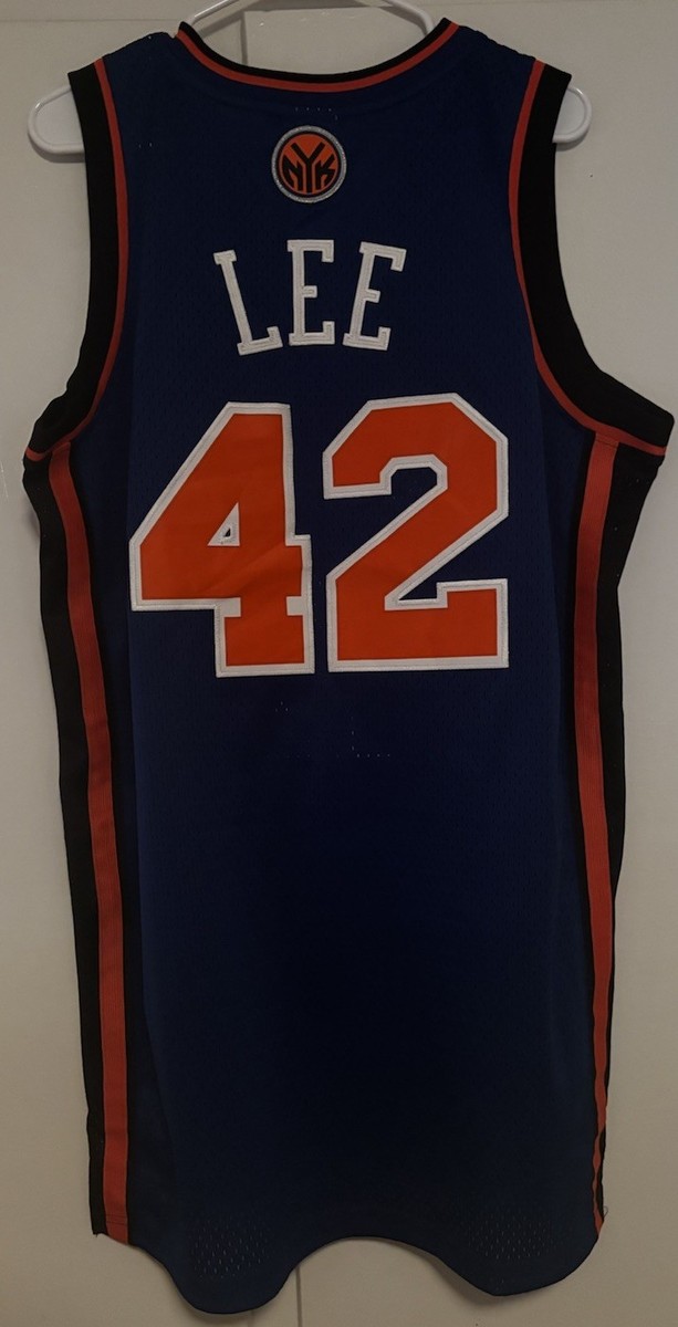 David Lee New York Knicks NBA Jersey Men L Adidas Sewn Vintage