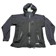 REI Elements Jacket Womens M Black Hooded Taped Seams E1