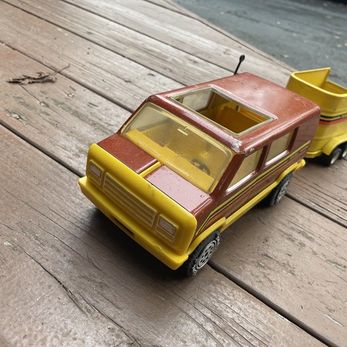 Oldtimer Tonka Transporter und Anhänger - Bild 2 von 9