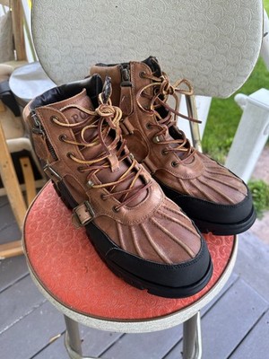 Polo Ralph Lauren Demond Boots Men s 12D Brown Leather Ankle Hiking Hunting Duck