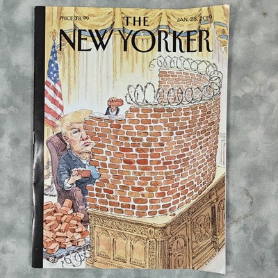 The New Yorker Jan 28 2019 Magazine Trump Cover  Walled In  Cuneo Murakami